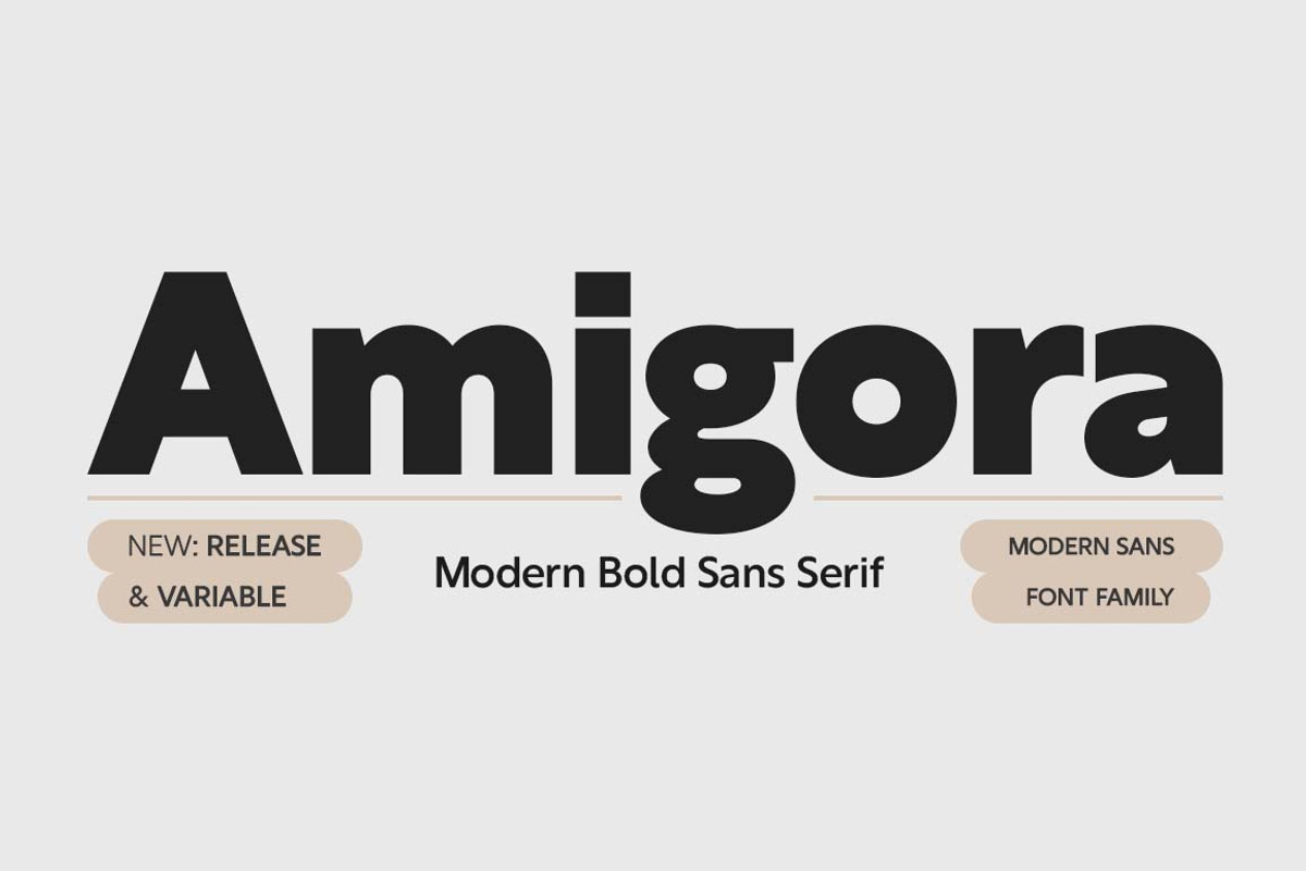 Amigora, a Sans Serif Font by Zane Studio (Photo 1 of 12)