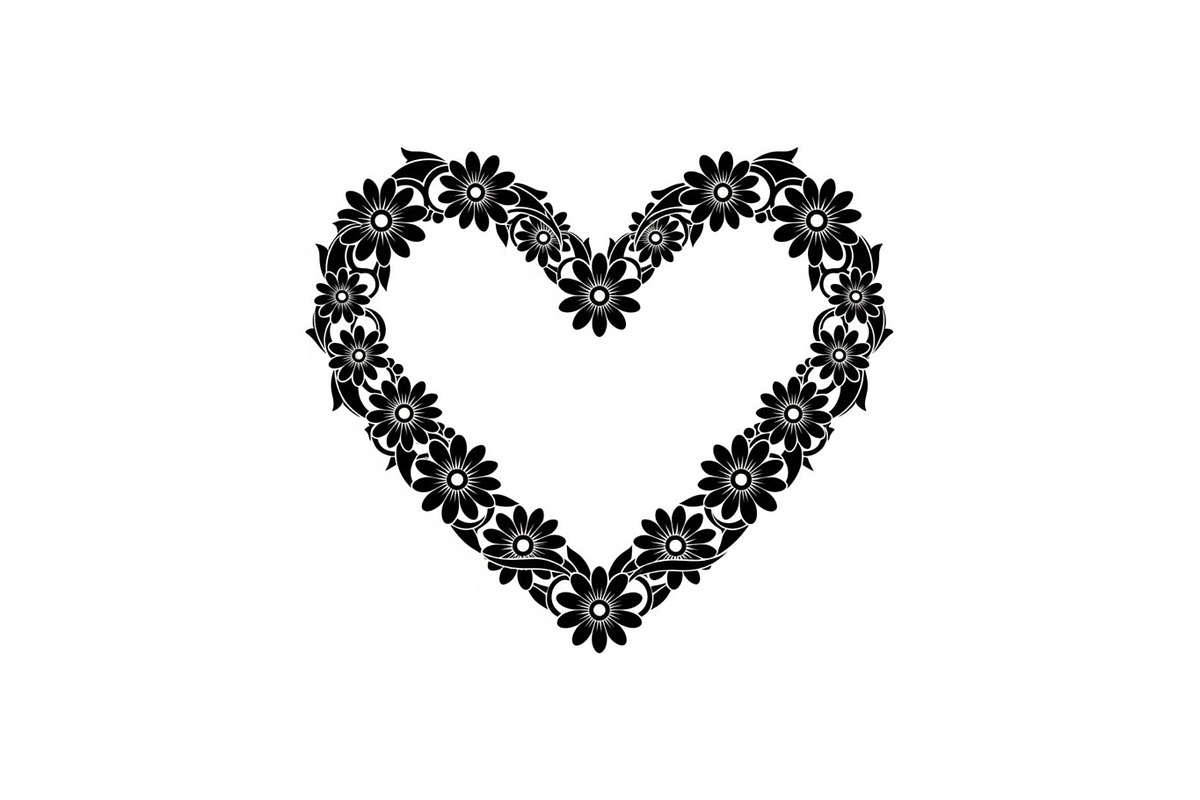 Floral Heart Frame Silhouette Pack, an Illustration by Artivon (Photo 30 of 49)