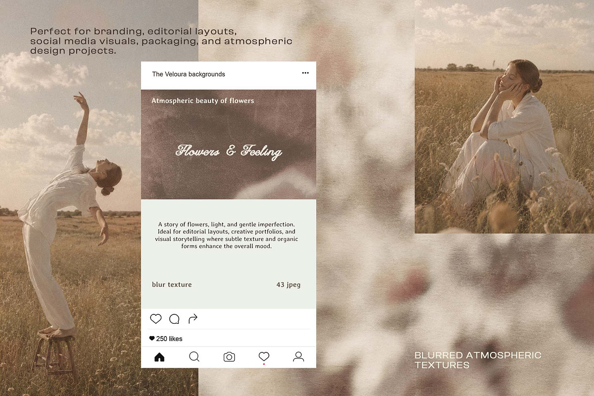 Neutral Florals textured backgrounds, a Background Graphic by DigARTbyHavroshka (Photo 6 of 13)