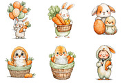 Watercolor Funny Easter Clipart, an Illustration by Sublimation Artist (Thumbnail 7 of 7)