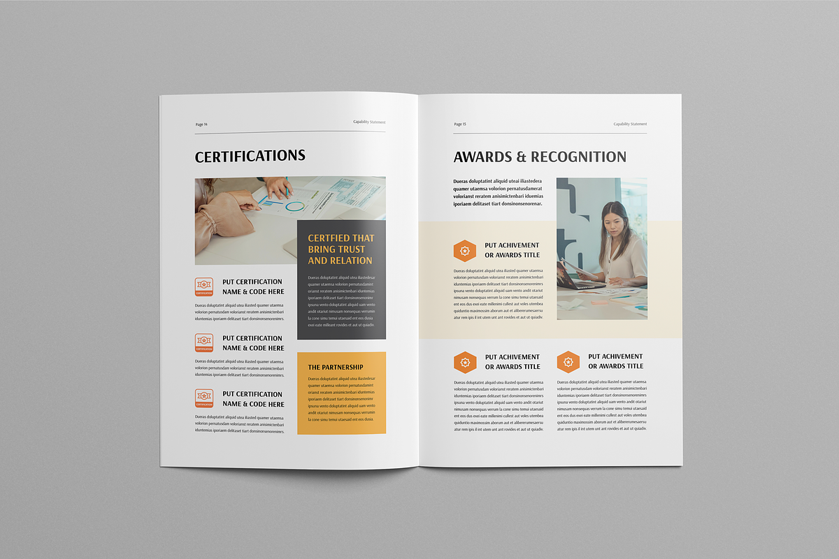 Capability Statement Brochure, a Brochure Template by Leaflove