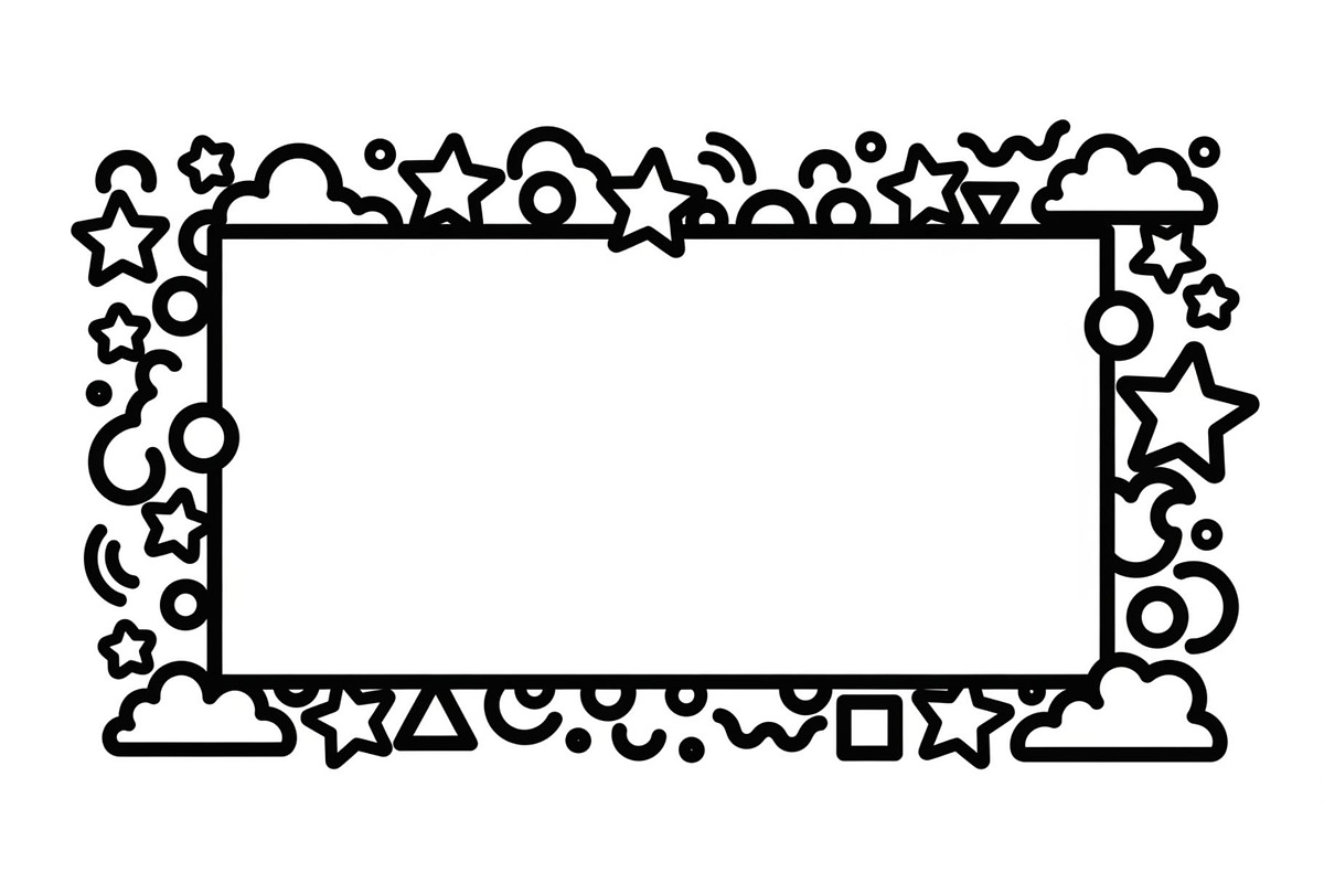 Cute Pattern Frame SVG Bundle, an Illustration by yasushie