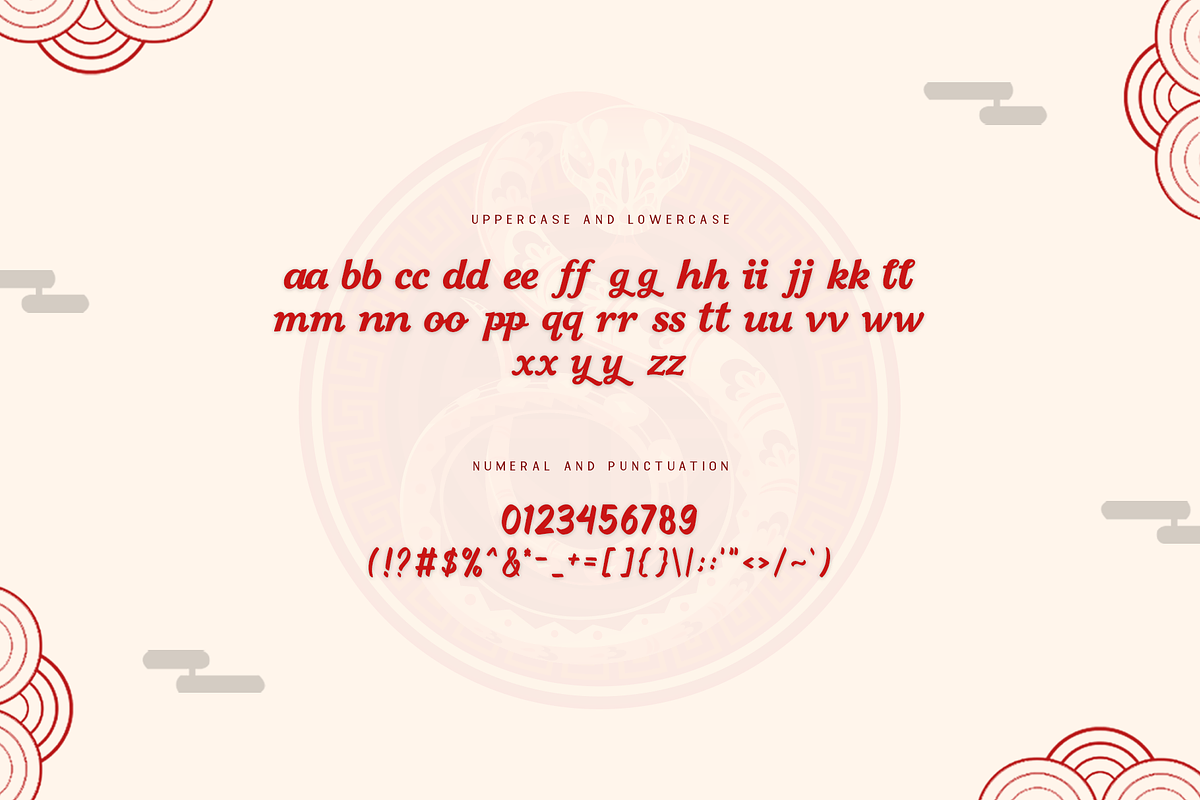 Snake Year - Modern Chinese New Font, a Sans Serif Font by overlaytemplates (Photo 4 of 5)
