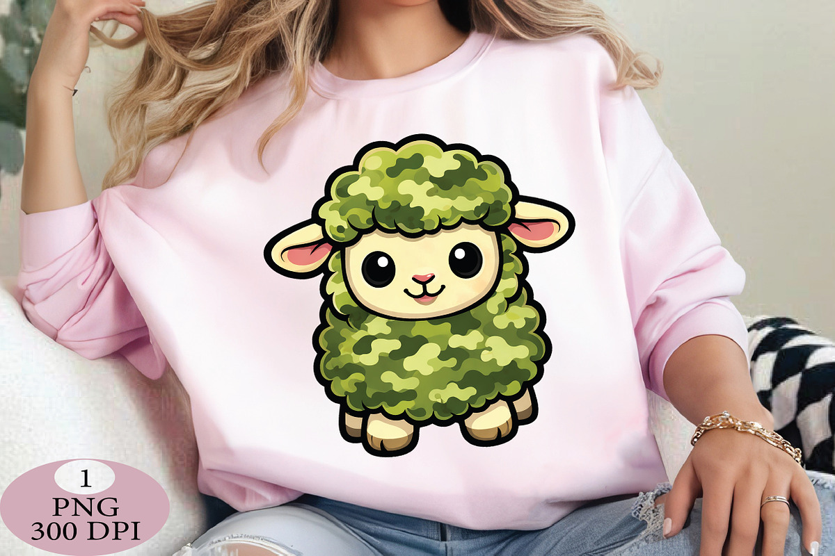 Camouflage Easter Sheep PNG, an Illustration by Daily.Designs (Photo 5 of 5)