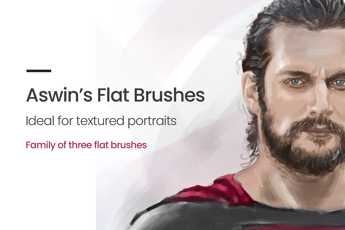 Flat Portrait Brushes for Procreate, a Brush Add-On by Aswin Menon (Photo 1 of 5)