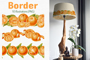 Tangerines — Watercolor Illustration, a Food Illustration by Andre_Eva (Thumbnail 7 of 11)