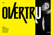 Overtru – Experimental Fonts, a Sans Serif Font by Konstantine Studio (Thumbnail 1 of 3)