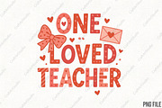 One Loved Teacher Valentine PNG, an Illustration by CraftArtStudio (Thumbnail 1 of 4)