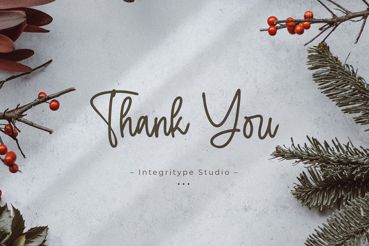 Menttally Weignota, a Script Font by Integritype Studio (Photo 15 of 15)