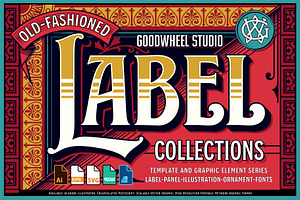Old Fashioned Label Collections Vol., a Branding & Logo Template by Goodwheel Studio