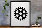 Gear Silhouette SVG, an Object Illustration by newminddesign (Thumbnail 3 of 3)