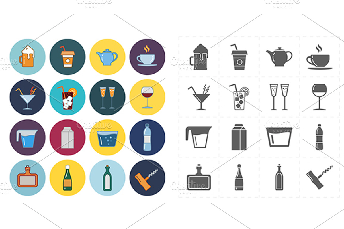 16 modern flat bar icons, an Icon by Anton (Photo 3 of 3)