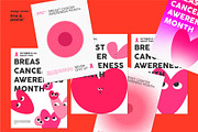 Breast Cancer, Pink October Posters, a Poster Template by line & plane (Thumbnail 5 of 7)