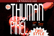 Thuman Pixel - 8Bit Tall Sans Font, a Sans Serif Font by CuratedType Studio (Thumbnail 1 of 10)