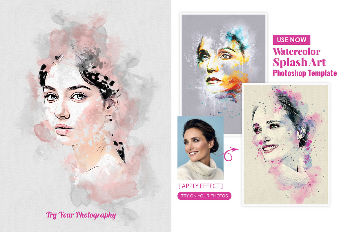 Watercolor Splash Art Photo Effect, an Action Add-On by MRI STUDIO (Photo 1 of 19)