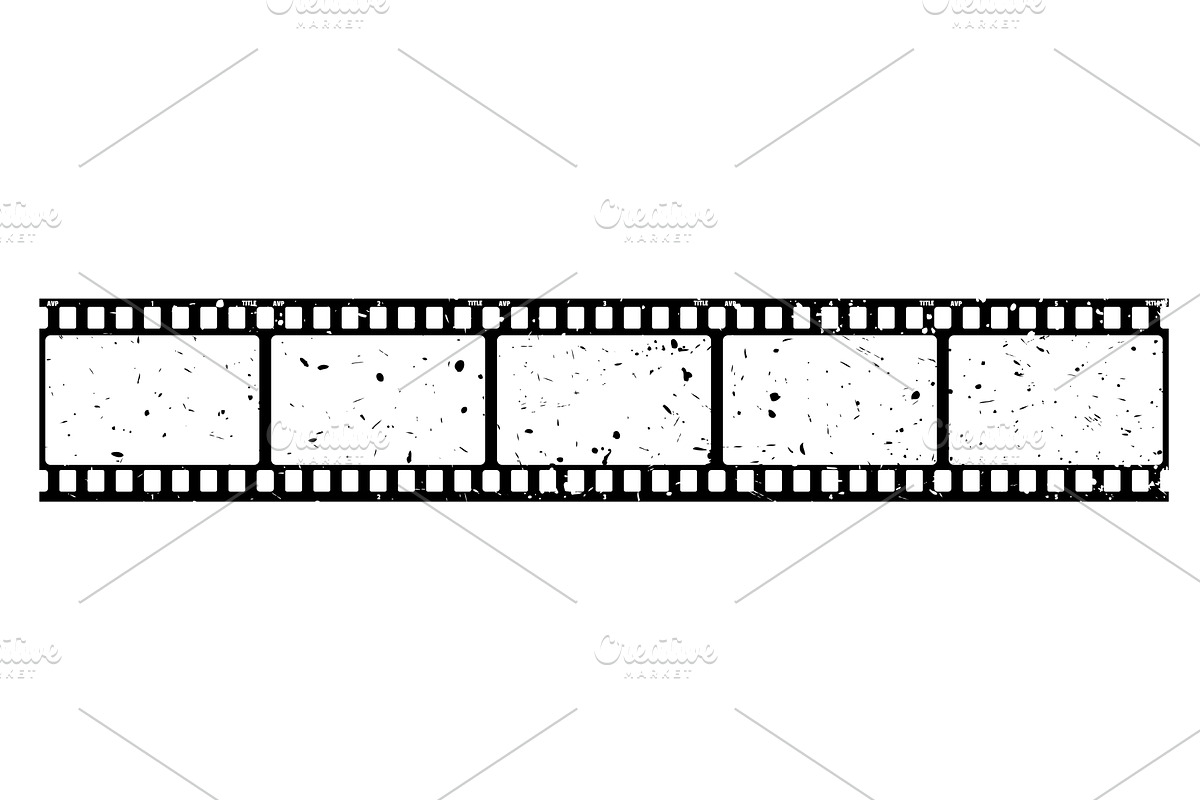Film strip, long grunge, an Object Illustration by Things for designers