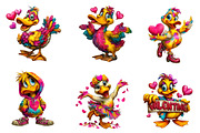 Valentines duck clipart, an Illustration by CreationArt (Thumbnail 3 of 7)