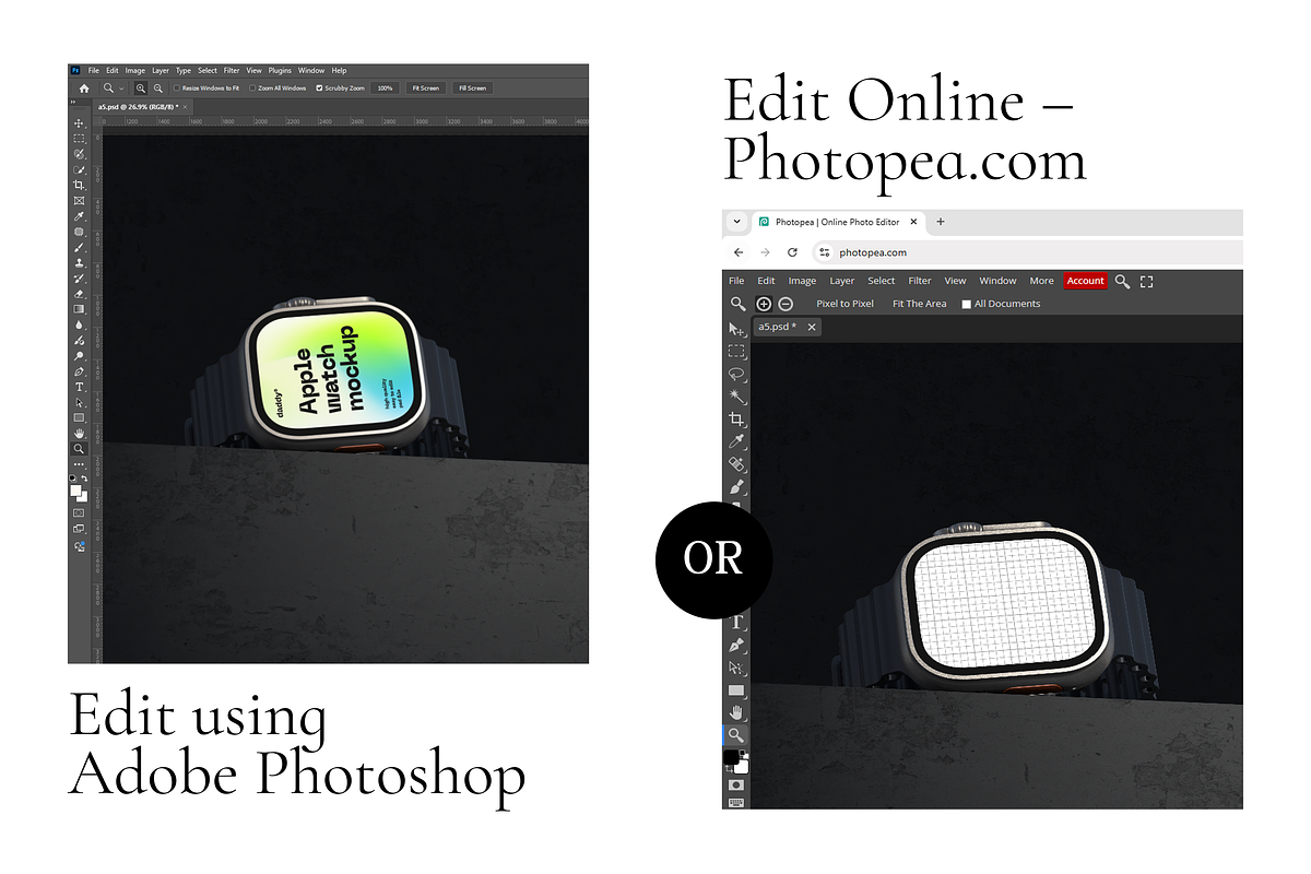 Apple Watch Mockup Bundle, a Wearable Device Mockup by Mockupdaddy (Photo 5 of 8)