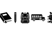 Back To School Silhouette Bundle, an Illustration by Designer_Momina (Thumbnail 44 of 51)