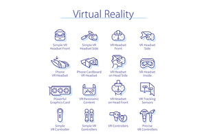 Virtual reality, man in VR headset