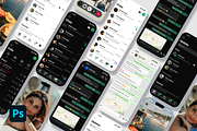 WhatsApp iOS PSD Mockup, a Social Media Template by Dilshod Sobirov (Thumbnail 2 of 4)