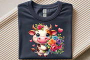 Quirky Valentine Funny Cow Clipart, an Illustration by SinaCreation (Thumbnail 6 of 11)