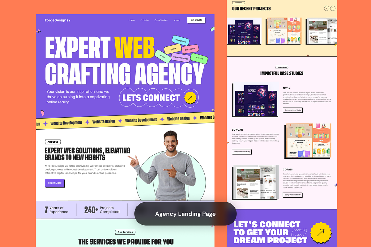 Website Landing Pages Modern UI Kit, an UI Kit Template by nwdigitalstore (Photo 4 of 6)