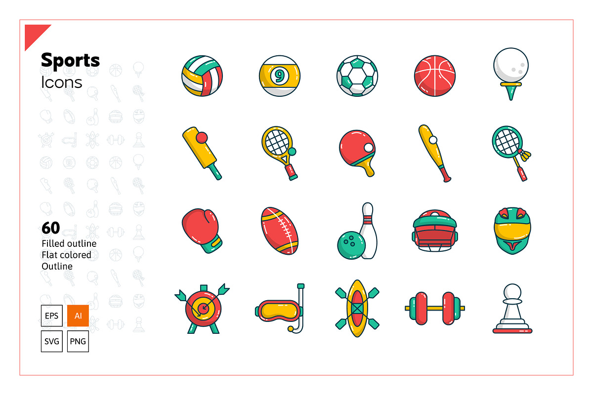 Sports Icon Collection, an Outline Icon by Salamahtype