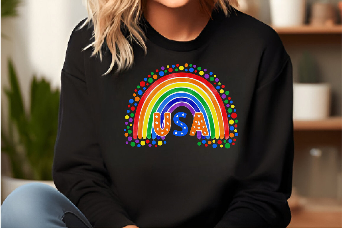 America Rainbow Boho PNG, an Illustration by DreamCafeArt (Photo 3 of 7)