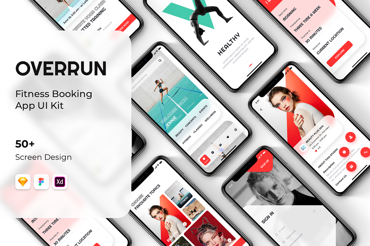 Overrun - Fitness, Beauty & Events B, an UI Kit Template by Bymsmof (Photo 1 of 6)