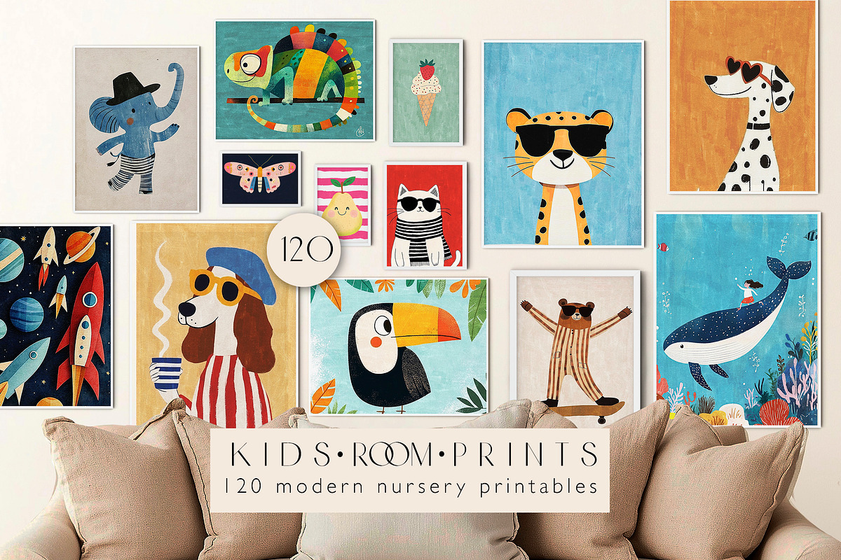 Nursry Wall Art Prints Bundle, a Decorative Illustration by Artemsky (Photo 2 of 10)