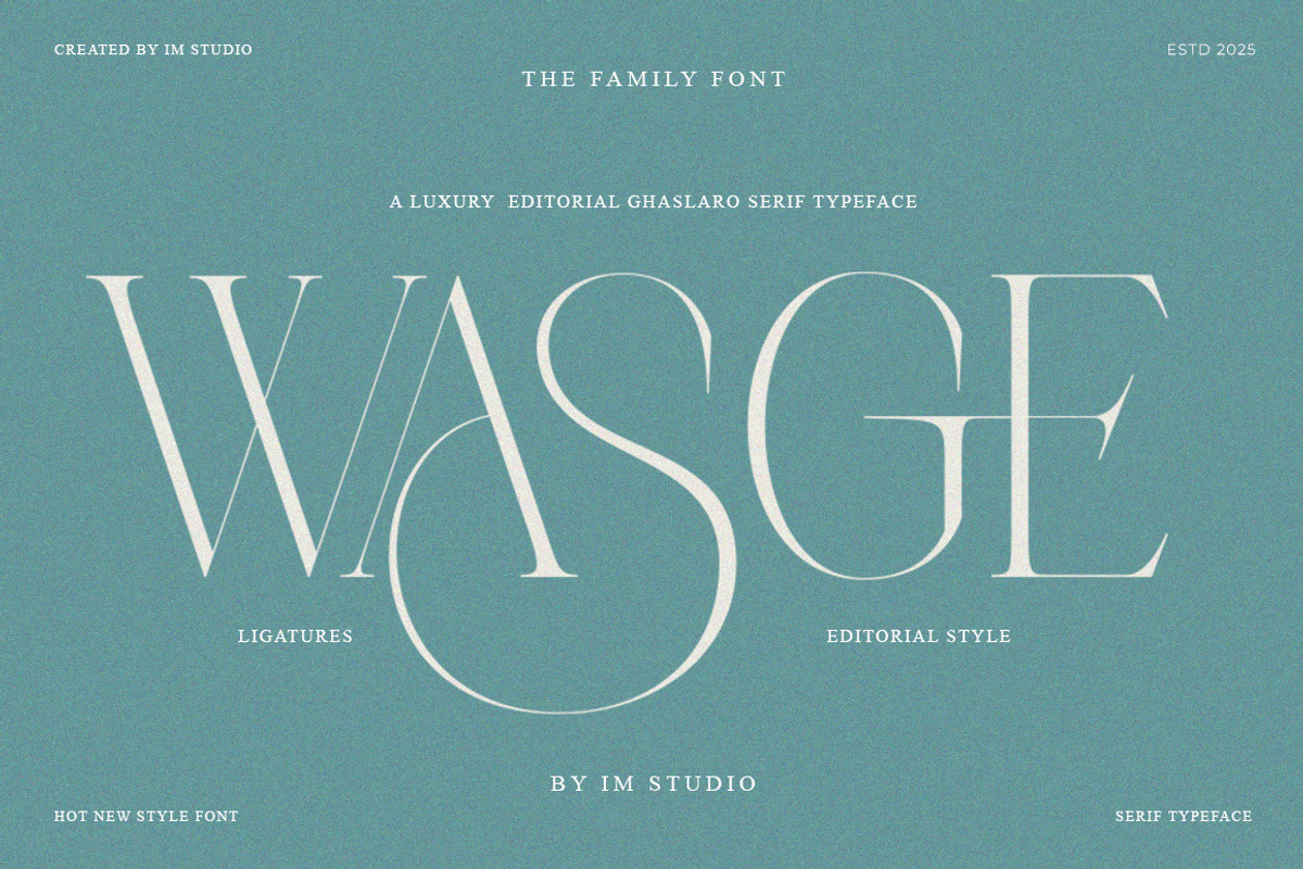 Editorial Ghaslaro | 7 Font Style, a Serif Font by IM Studio (Photo 6 of 12)