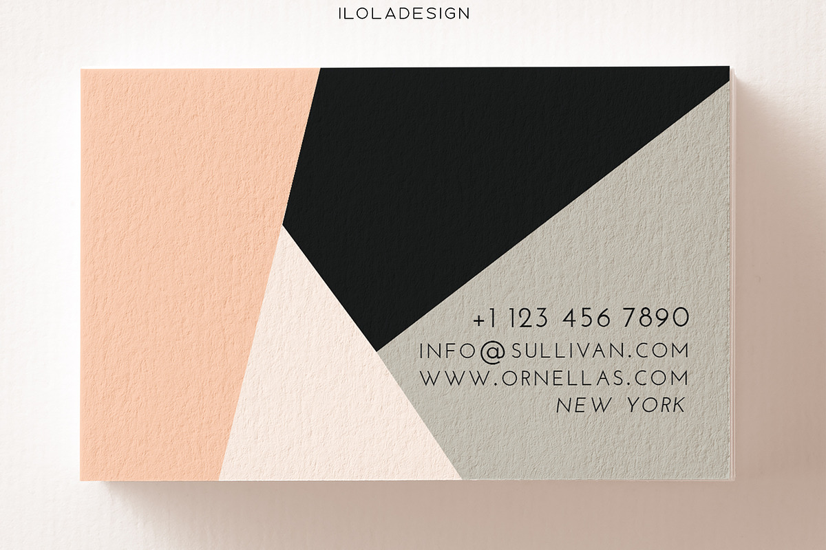 Geometric Chic Business Card, a Business Card Template by iloladesign (Photo 2 of 2)