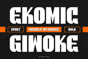 Ekomic Giwoke - Tall Condensed Font, a Sans Serif Font by QR Design Studio