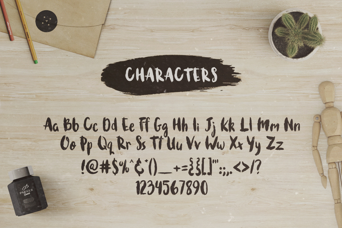 Bruscheetah Brush Font preview 2