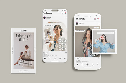 Instagram Post and Story Mockup