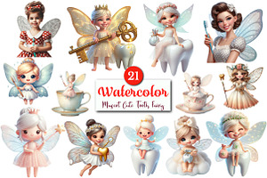 Mascot Cute Tooth Fairy Clipart, a Graphic by CitraGraphics