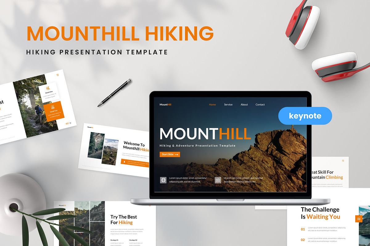 Mounthill - Hiking Keynote Template, a Presentation Template by GraphauseProject (Photo 1 of 6)