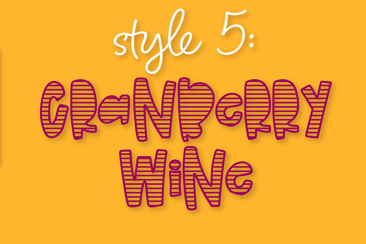 Cranberry Wine - Stripe Font Family preview 7