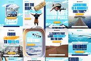 Travel Agency Social Media Kit, a Social Media Template by Carsindesign Templates (Thumbnail 1 of 3)