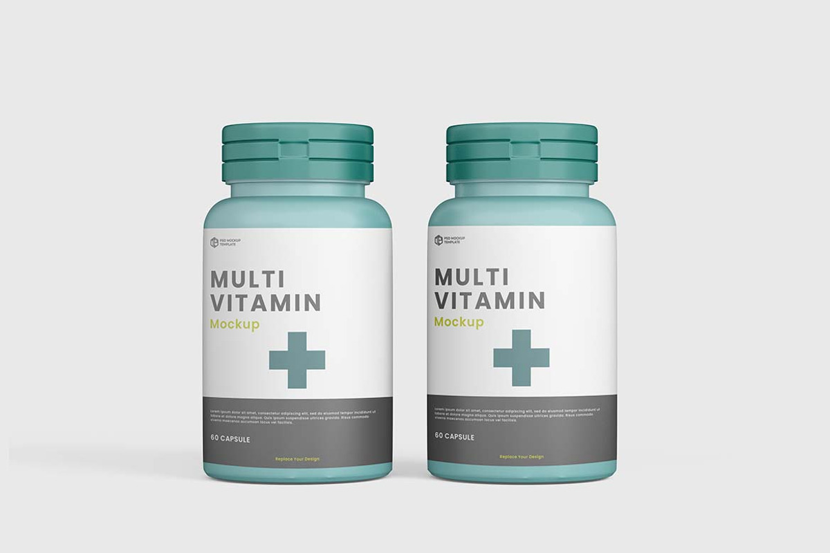 Supplement Jar / Bottle Mock-Up, a Packaging Mockup by tiyasprabawa (Photo 2 of 5)