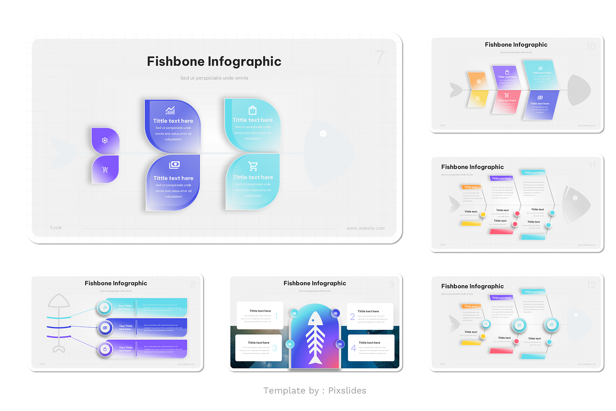 Fishbone Infographic PowerPoint, a Presentation Template by Pixslides (Photo 4 of 6)