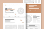 SEO Agency Wireframe UI Template, an UI Kit Template by CreativeShaper (Thumbnail 1 of 5)
