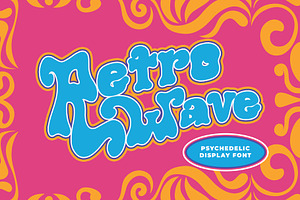 Retrowave Psychedelic Display Font