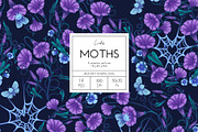 Moths – Gothic Halloween Pattern, a Pattern Graphic by Liiafis (Thumbnail 1 of 8)