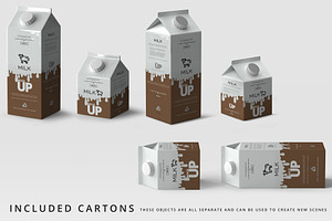 Milk / Fruit Juice Carton Mockup