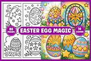 Easter Egg Magic Coloring Pages, a Seasonal Illustration by Ink Gallery (Thumbnail 1 of 5)