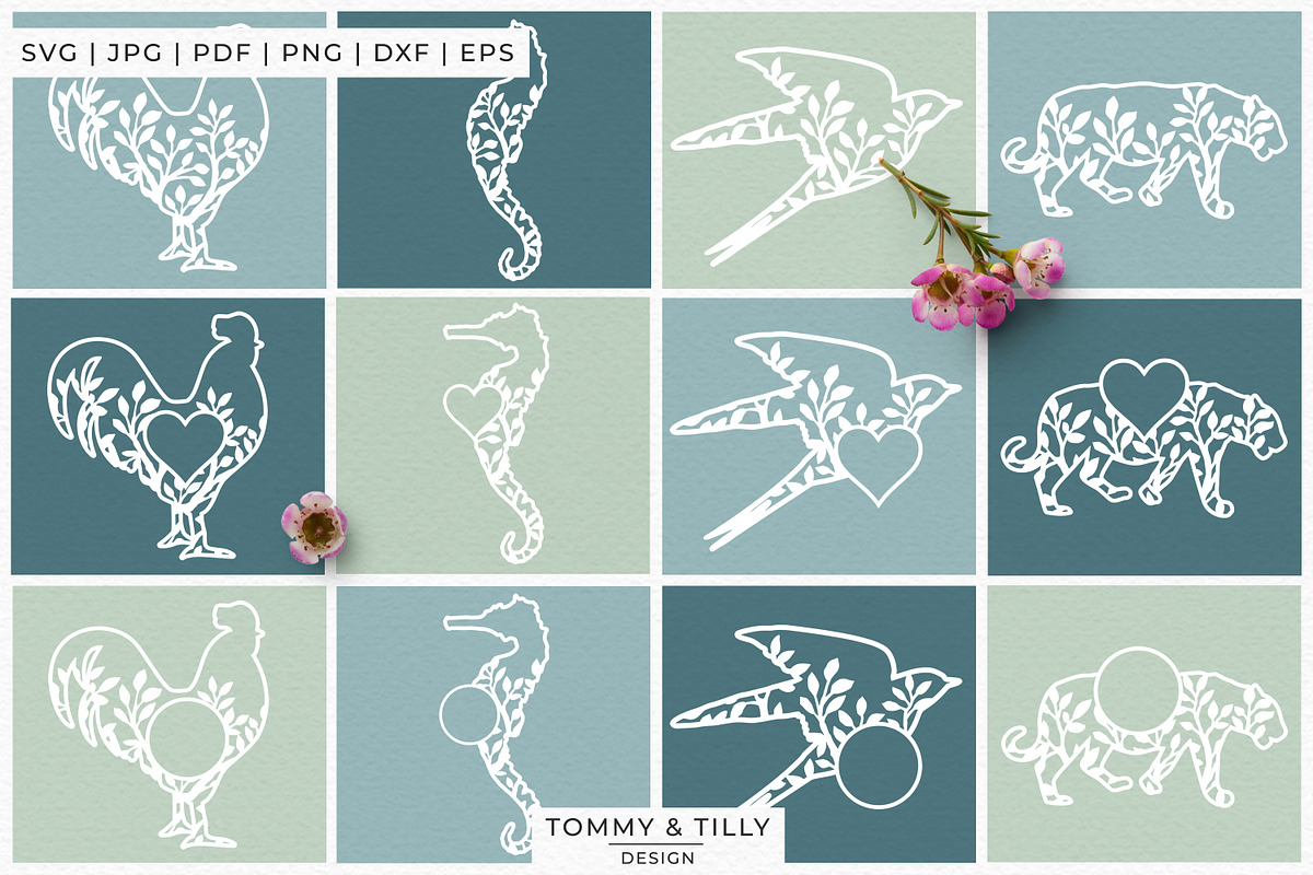 Foliage Animals Bundle - Overlay SVG, an Object Graphic by Tommy & Tilly Design (Photo 8 of 12)