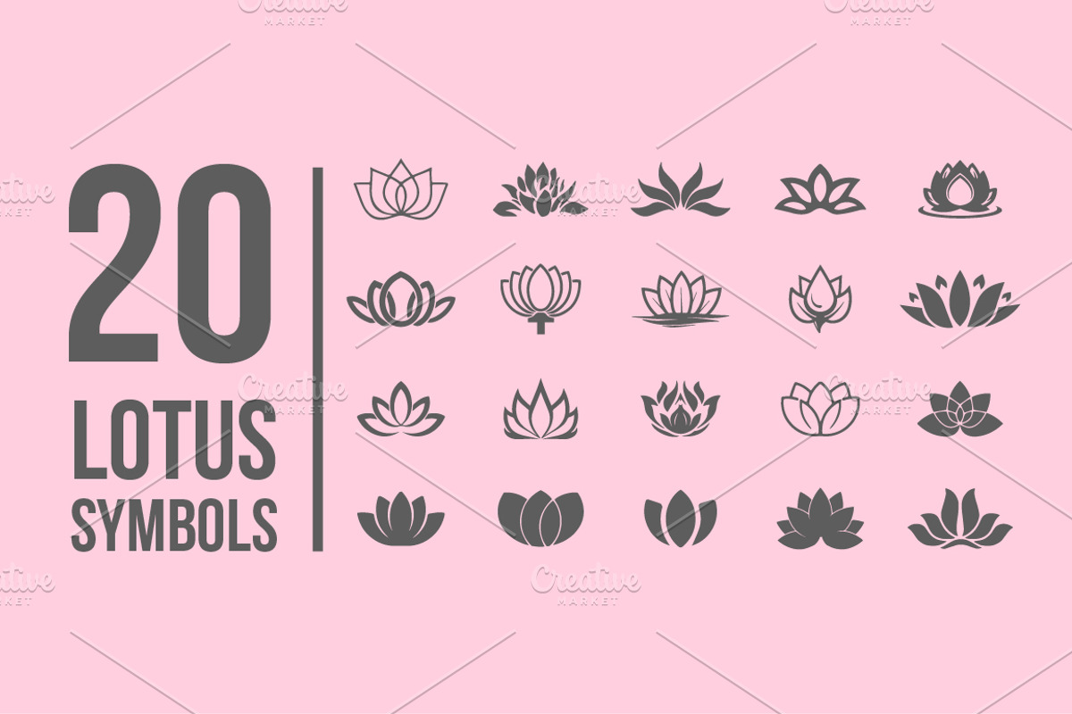 Pack of 77 decorative flower symbols, an Icon by Artha Design Studio (Photo 4 of 4)