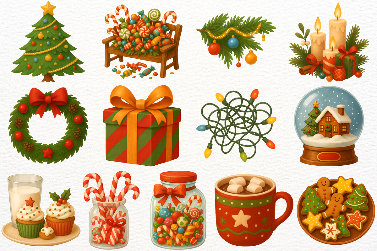 Christmas Santa Cat Clipart Kitten, an Animal Illustration by SugarCloudStudioArt (Photo 4 of 7)